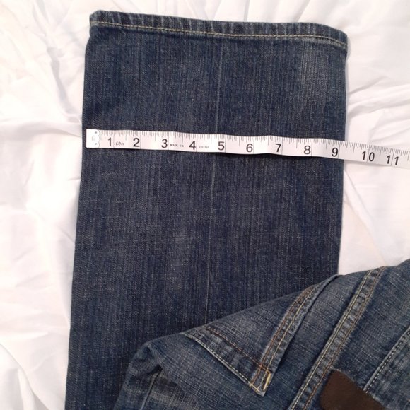 X2 Denim Laboratory Flare Leg Women's Jeans - Dark wash cool fade -  SZ 10 Reg - Picture 5 of 13